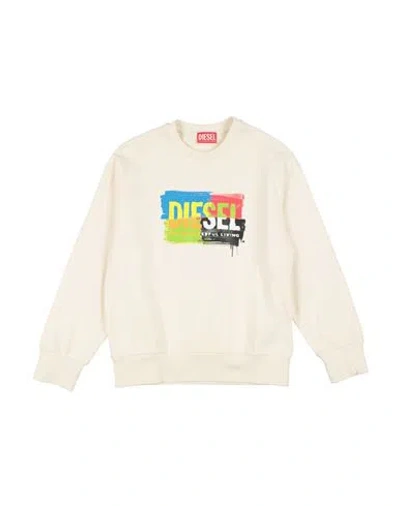 Diesel Babies'  Toddler Boy Sweatshirt Ivory Size 4 Cotton, Elastane In Neutral