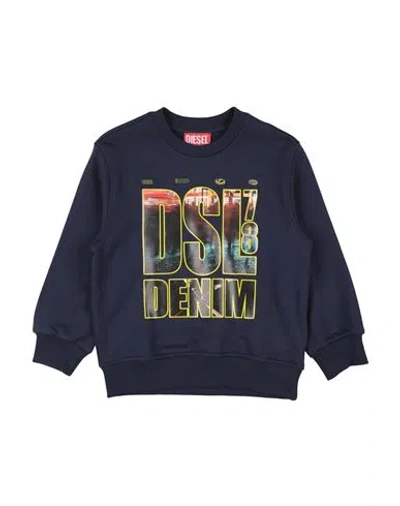 Diesel Babies'  Toddler Boy Sweatshirt Navy Size 6 Cotton, Elastane
