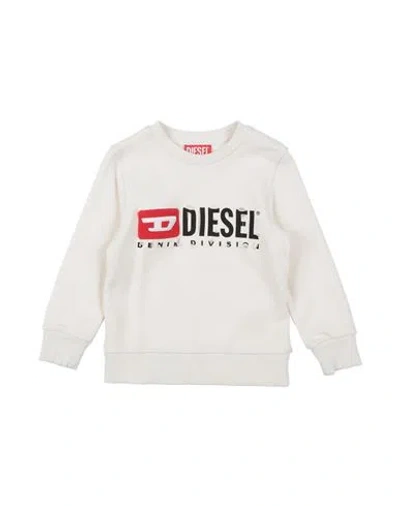 Diesel Babies'  Toddler Boy Sweatshirt Off White Size 4 Cotton, Elastane