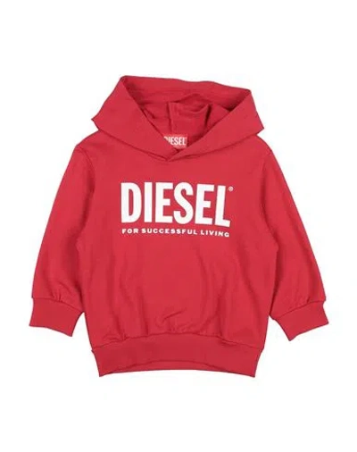 Diesel Babies'  Toddler Boy Sweatshirt Red Size 4 Cotton, Elastane