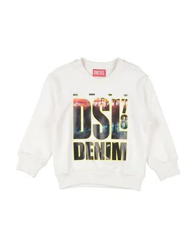 Diesel Babies'  Toddler Boy Sweatshirt White Size 4 Cotton, Elastane