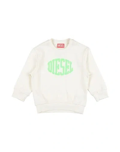 Diesel Babies'  Toddler Boy Sweatshirt White Size 6 Cotton, Elastane