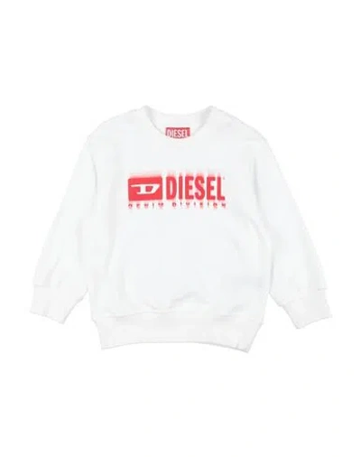 Diesel Babies'  Toddler Boy Sweatshirt White Size 6 Cotton, Elastane