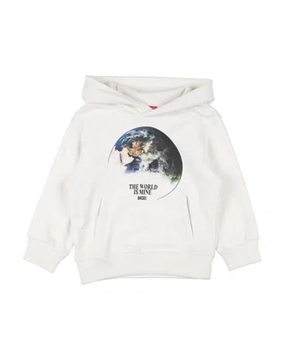 Diesel Babies'  Toddler Boy Sweatshirt White Size 6 Cotton, Elastane