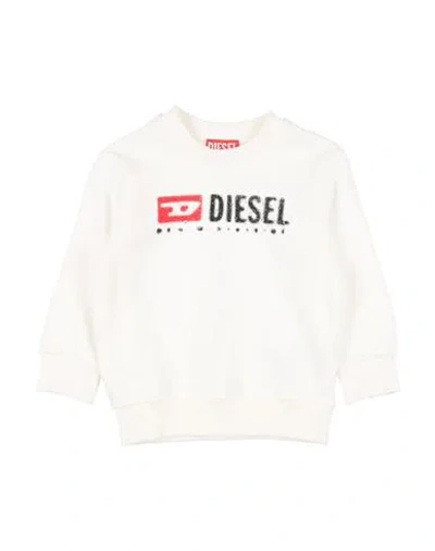 Diesel Babies'  Toddler Boy Sweatshirt White Size 6 Cotton, Polyester, Elastane