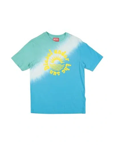 Diesel Babies'  Toddler Boy T-shirt Azure Size 4 Cotton In Blue