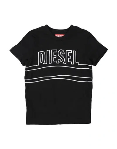 Diesel Babies'  Toddler Boy T-shirt Black Size 4 Cotton