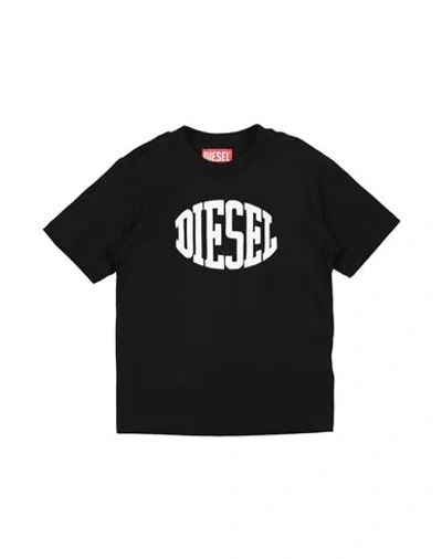 Diesel Toddler Boy T-shirt Black Size 6 Cotton In Black