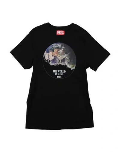 Diesel Babies'  Toddler Boy T-shirt Black Size 6 Cotton