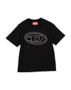 Diesel Toddler Boy T-shirt Black Size 6 Cotton In Black