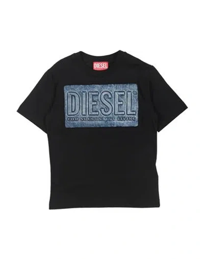 Diesel Babies'  Toddler Boy T-shirt Black Size 6 Cotton