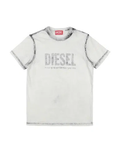 Diesel Babies'  Toddler Boy T-shirt Light Grey Size 6 Cotton