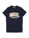 Diesel Toddler Boy T-shirt Midnight Blue Size 6 Cotton In Blue
