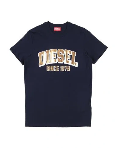 Diesel Babies'  Toddler Boy T-shirt Midnight Blue Size 6 Cotton