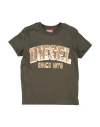 Diesel Babies'  Toddler Boy T-shirt Military Green Size 6 Cotton