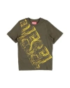 Diesel Babies'  Toddler Boy T-shirt Military Green Size 6 Cotton