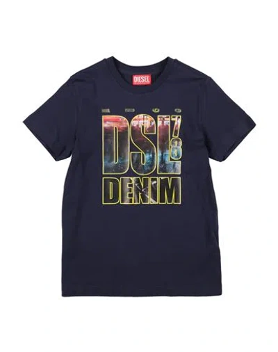 Diesel Babies'  Toddler Boy T-shirt Navy Size 6 Cotton In Blue
