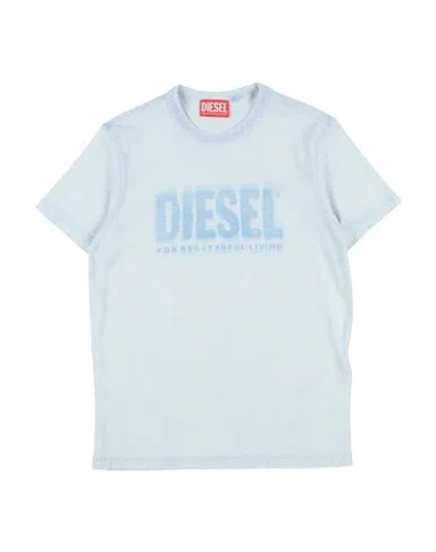 Diesel Babies'  Toddler Boy T-shirt Sky Blue Size 6 Cotton