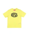 Diesel Babies'  Toddler Boy T-shirt Yellow Size 6 Cotton