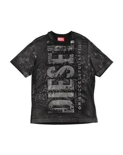 Diesel Babies'  Toddler Boy T-shirt Black Size 4 Cotton