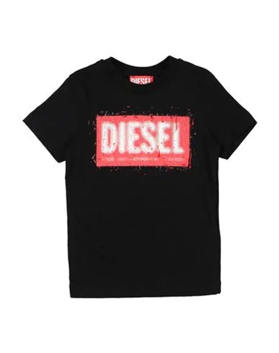 Diesel Babies'  Toddler Boy T-shirt Black Size 6 Cotton