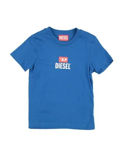 Diesel Babies'  Toddler Boy T-shirt Blue Size 6 Cotton