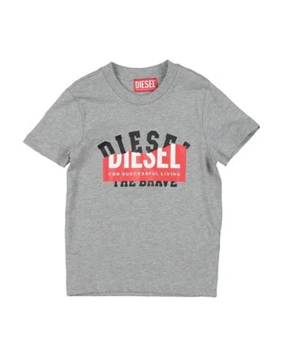 Diesel Babies'  Toddler Boy T-shirt Grey Size 6 Cotton In Gray