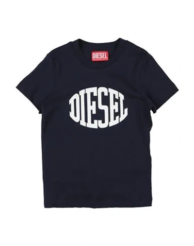 Diesel Babies'  Toddler Boy T-shirt Midnight Blue Size 6 Cotton In Black