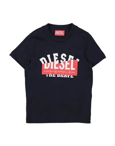 Diesel Babies'  Toddler Boy T-shirt Navy Size 6 Cotton In Blue