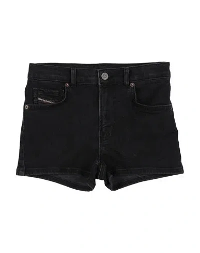 Diesel Babies'  Toddler Girl Denim Shorts Black Size 6 Cotton, Elastane