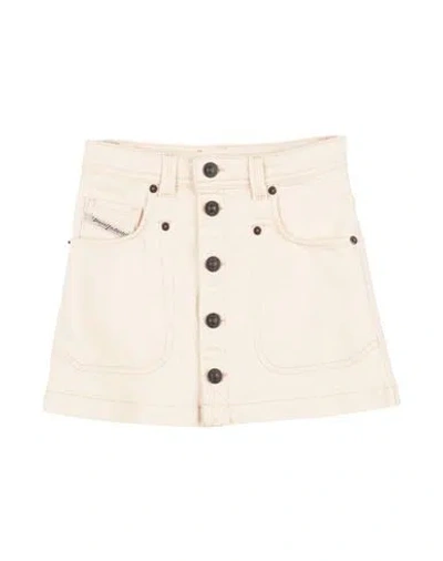 Diesel Babies'  Toddler Girl Denim Skirt Ivory Size 6 Cotton, Elastane In White