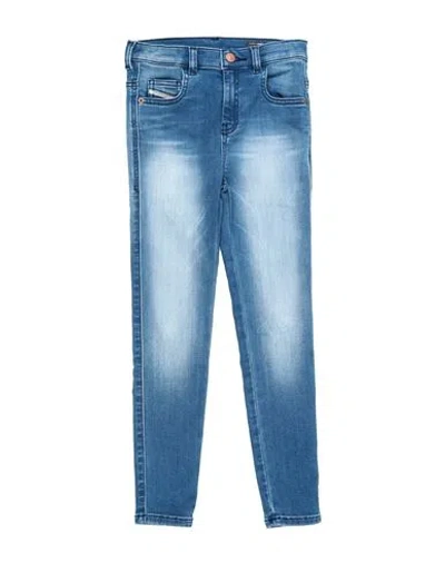 Diesel Babies'  Toddler Girl Jeans Blue Size 6 Cotton, Polyester, Elastane, Cowhide