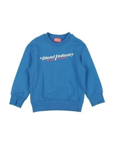Diesel Babies'  Toddler Girl Sweatshirt Azure Size 6 Cotton, Elastane In Blue