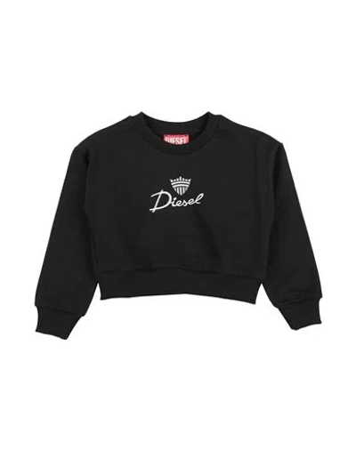 Diesel Babies'  Toddler Girl Sweatshirt Black Size 6 Cotton, Elastane