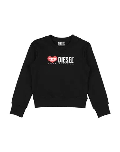 Diesel Babies'  Toddler Girl Sweatshirt Black Size 6 Cotton, Elastane
