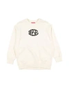 Diesel Babies'  Toddler Girl Sweatshirt Cream Size 6 Cotton, Elastane In White