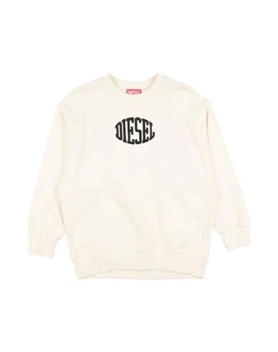 Diesel Toddler Girl Sweatshirt Cream Size 6 Cotton, Elastane In White