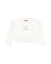 Diesel Toddler Girl Sweatshirt Ivory Size 4 Cotton, Elastane In White
