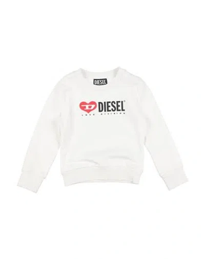Diesel Babies'  Toddler Girl Sweatshirt White Size 6 Cotton, Elastane