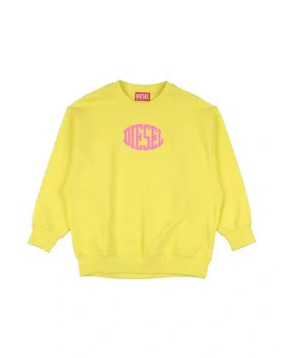 Diesel Babies'  Toddler Girl Sweatshirt Yellow Size 6 Cotton, Elastane