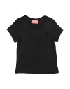Diesel Babies'  Toddler Girl T-shirt Black Size 6 Rayon