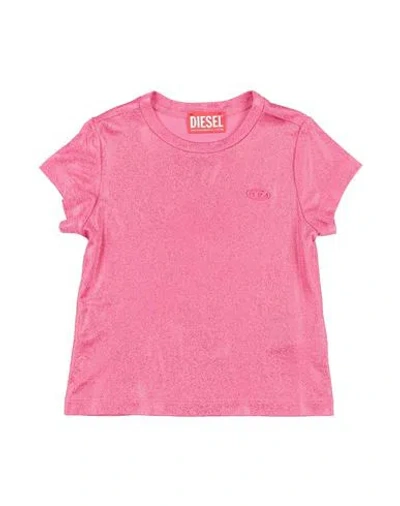 Diesel Babies'  Toddler Girl T-shirt Fuchsia Size 6 Rayon In Pink