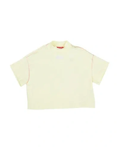 Diesel Babies'  Toddler Girl T-shirt Light Yellow Size 6 Cotton, Elastane