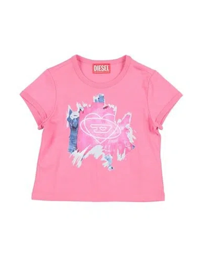 Diesel Babies'  Toddler Girl T-shirt Pink Size 6 Cotton