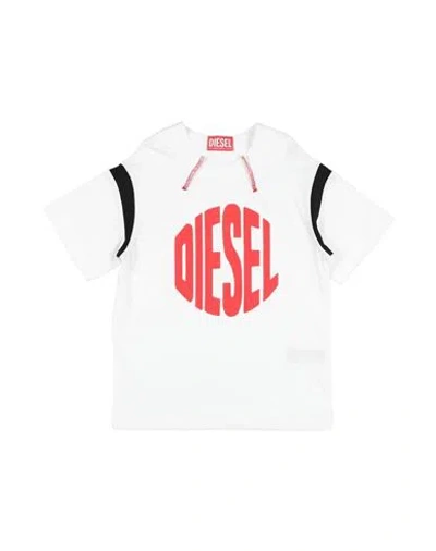 Diesel Babies'  Toddler Girl T-shirt White Size 6 Cotton