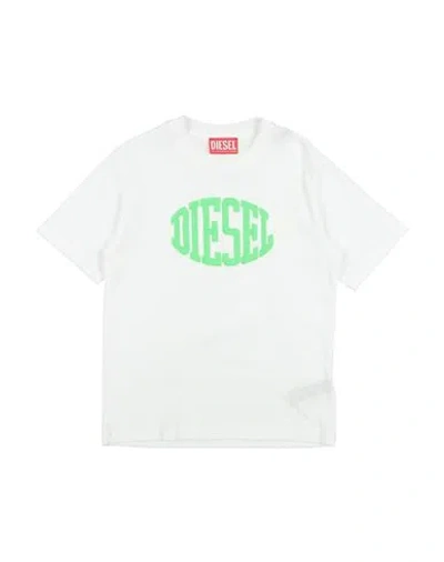 Diesel Babies'  Toddler Girl T-shirt White Size 6 Cotton