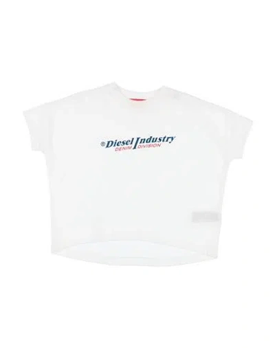 Diesel Babies'  Toddler Girl T-shirt White Size 6 Cotton