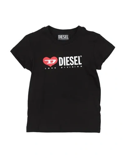 Diesel Babies'  Toddler Girl T-shirt Black Size 6 Cotton