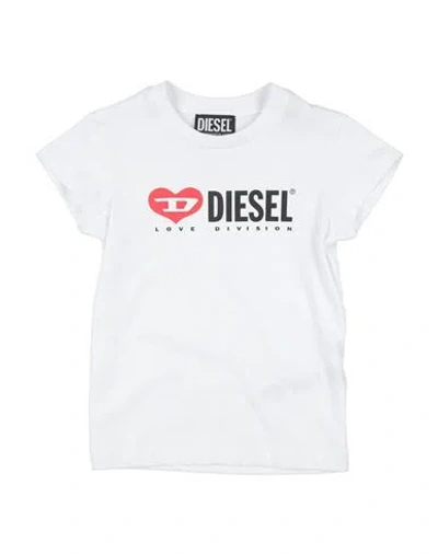 Diesel Babies'  Toddler Girl T-shirt White Size 6 Cotton