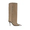 Diesel Taupe D-tona Wb Tall Boots In Beige